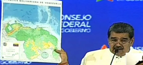 Maduro envia militar para liderar Essequibo e mostra novo mapa