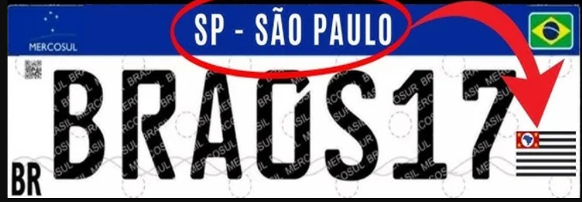 PLACA MERCOSUL TERÁ SIGLA DO ESTADO E NOME DA CIDADE